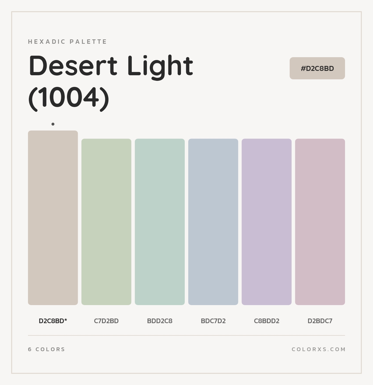 Desert Light (1004) - Hexadic Color Palette
