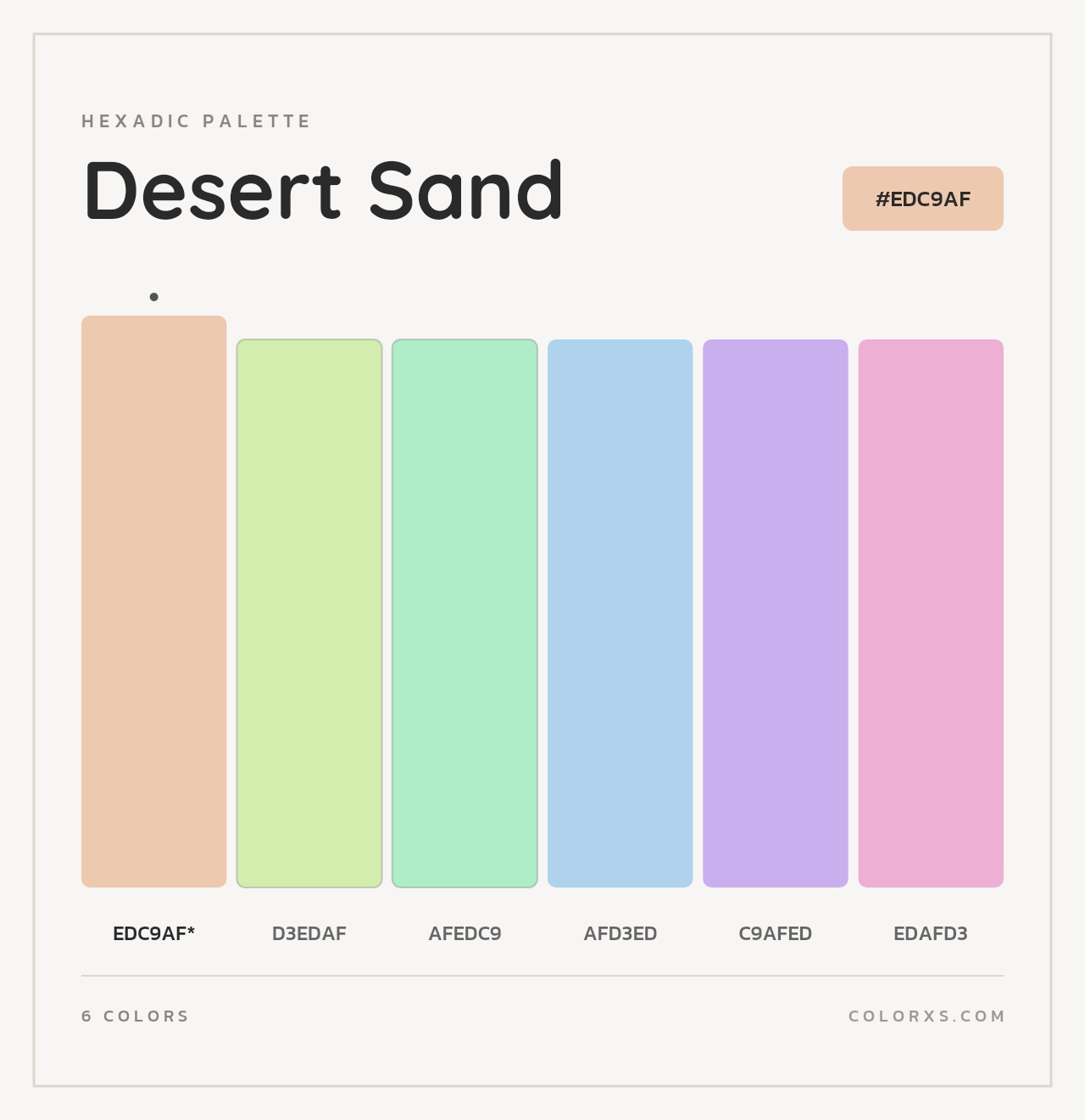 Desert Sand - Hexadic Color Palette