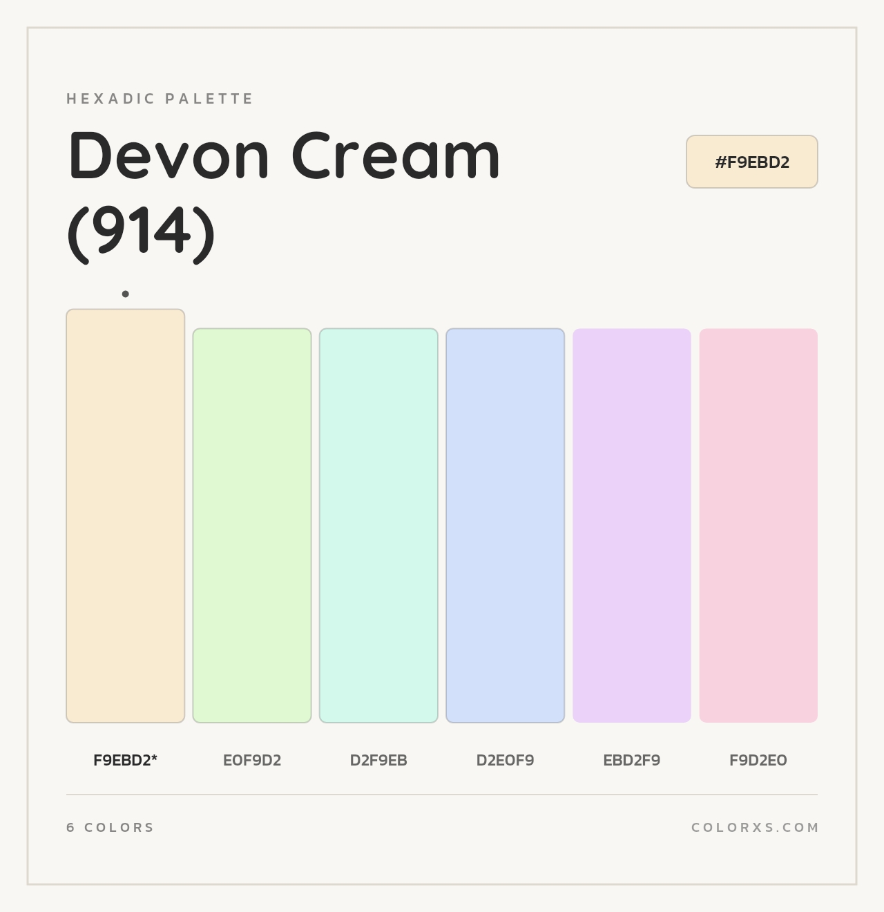 Devon Cream (914) - Hexadic Color Palette