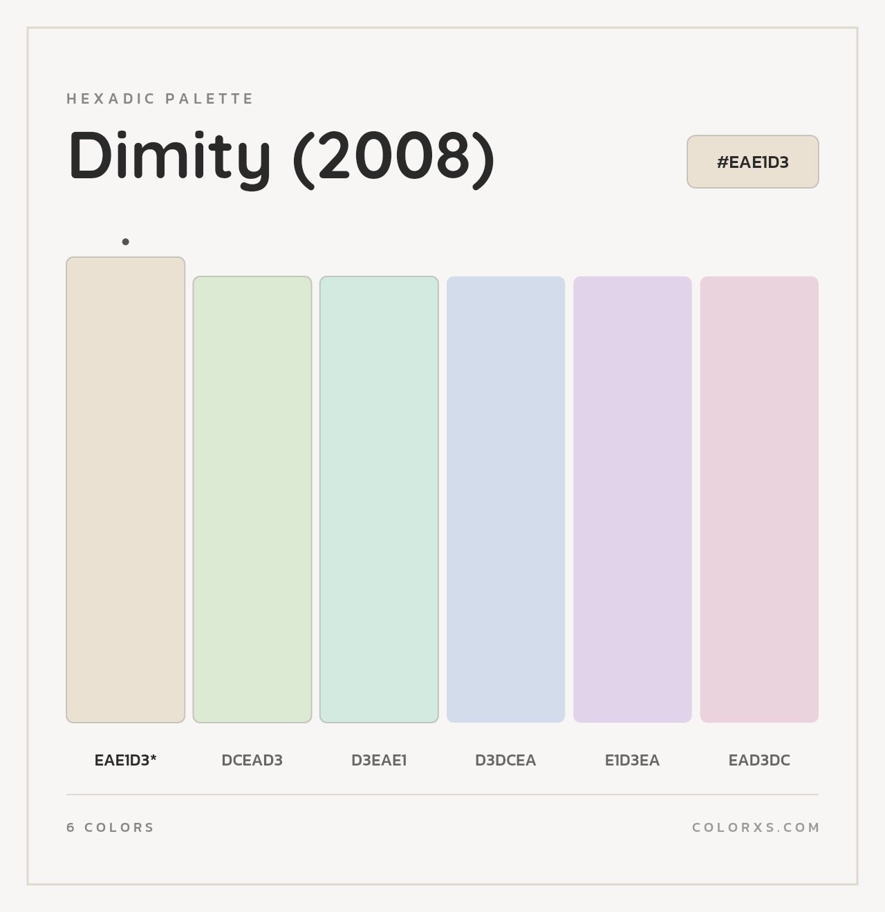 Dimity (2008) - Hexadic Color Palette