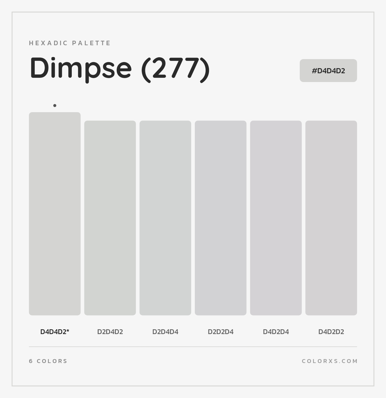 Dimpse (277) - Hexadic Color Palette