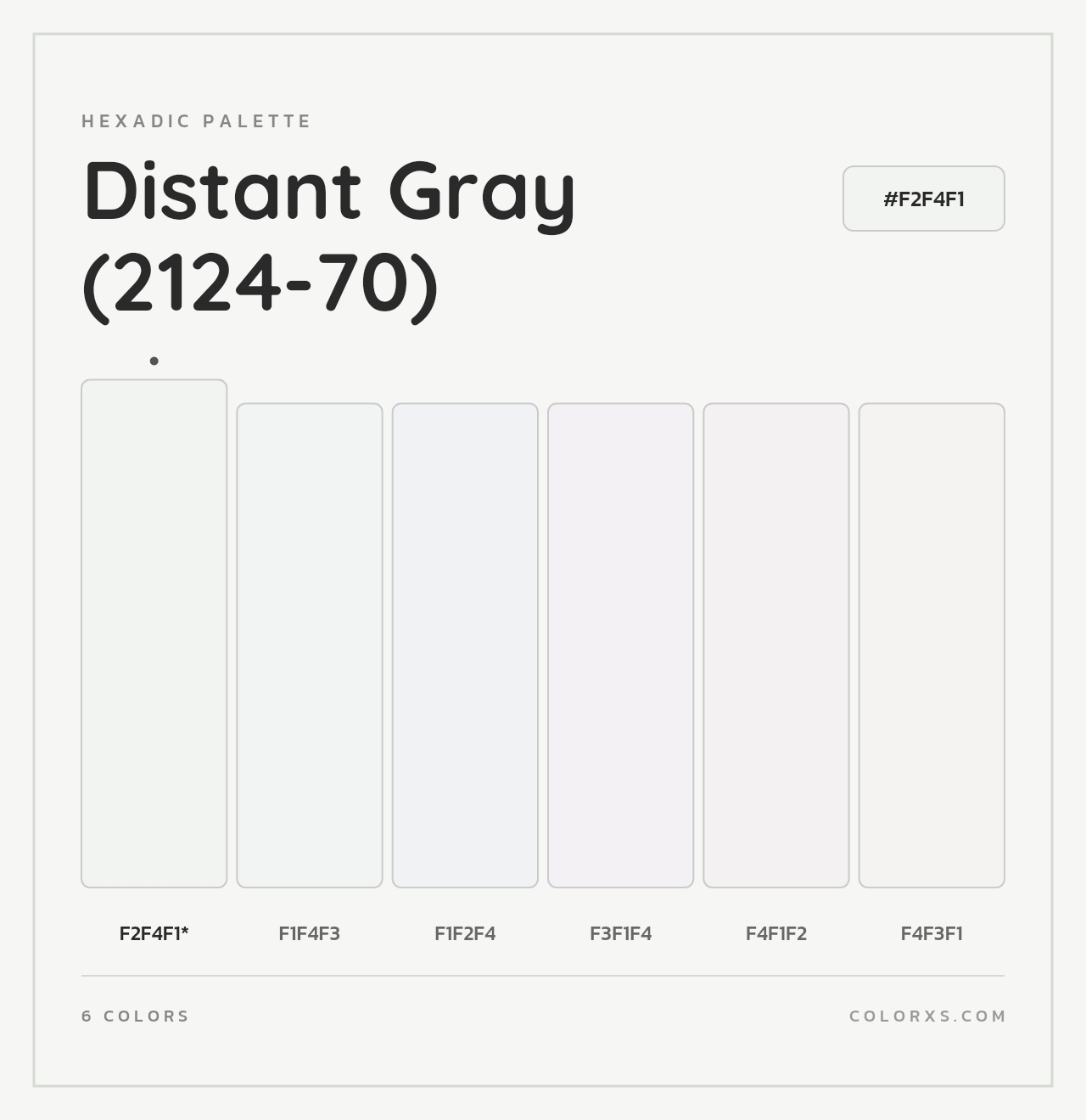 Distant Gray (2124-70) - Hexadic Color Palette
