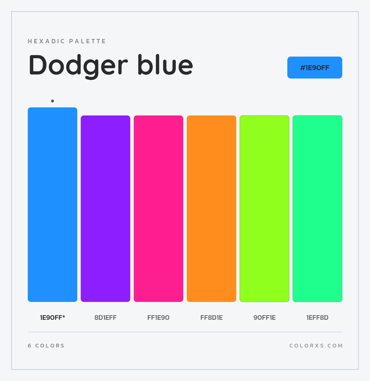 Dodger blue - Hexadic Color Palette