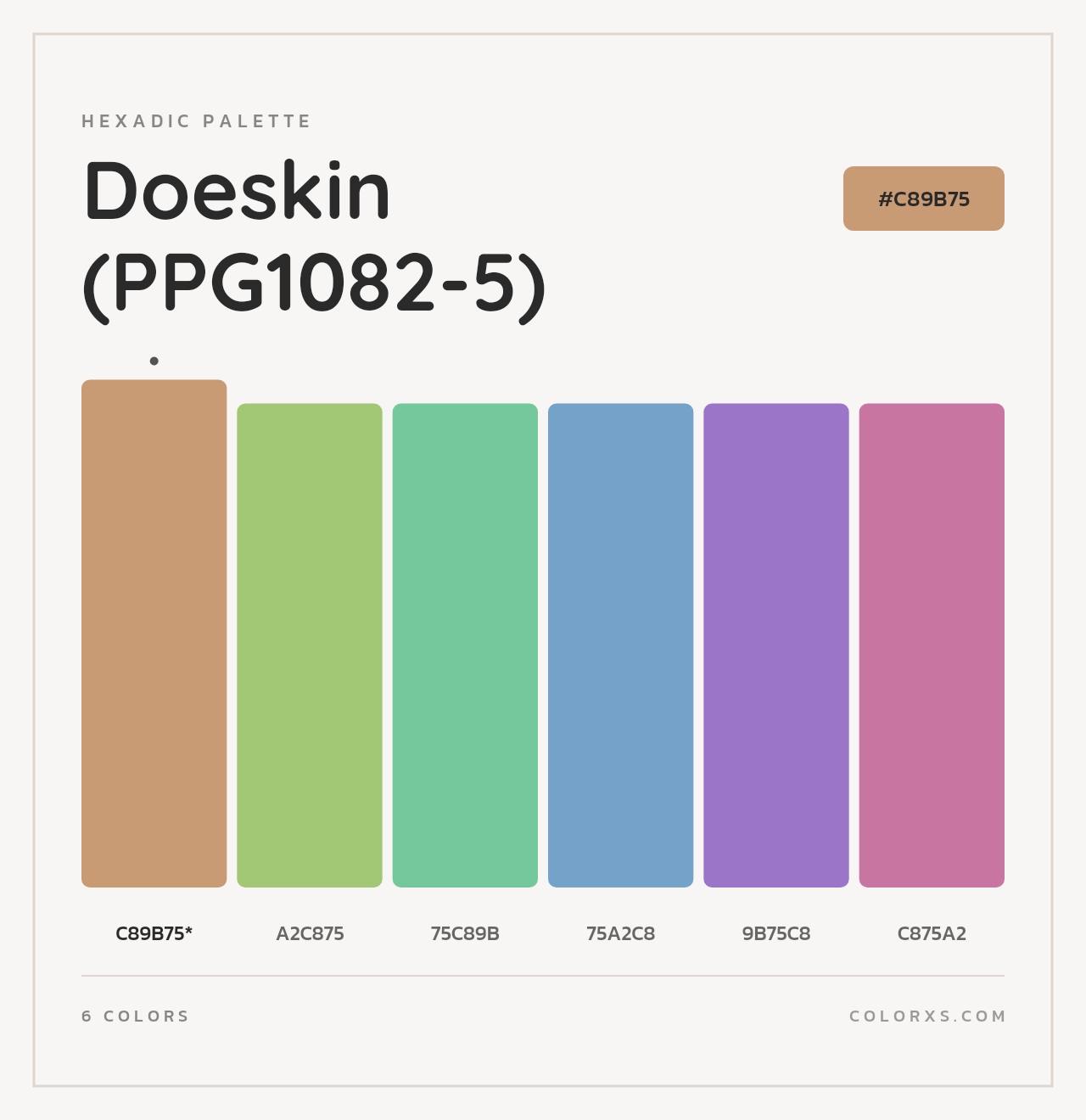 Doeskin (PPG1082-5) - Hexadic Color Palette