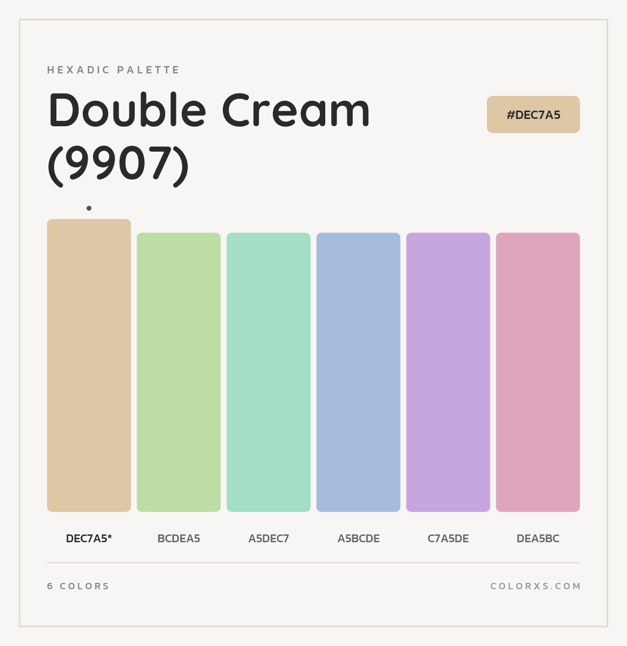Double Cream (9907) - Hexadic Color Palette