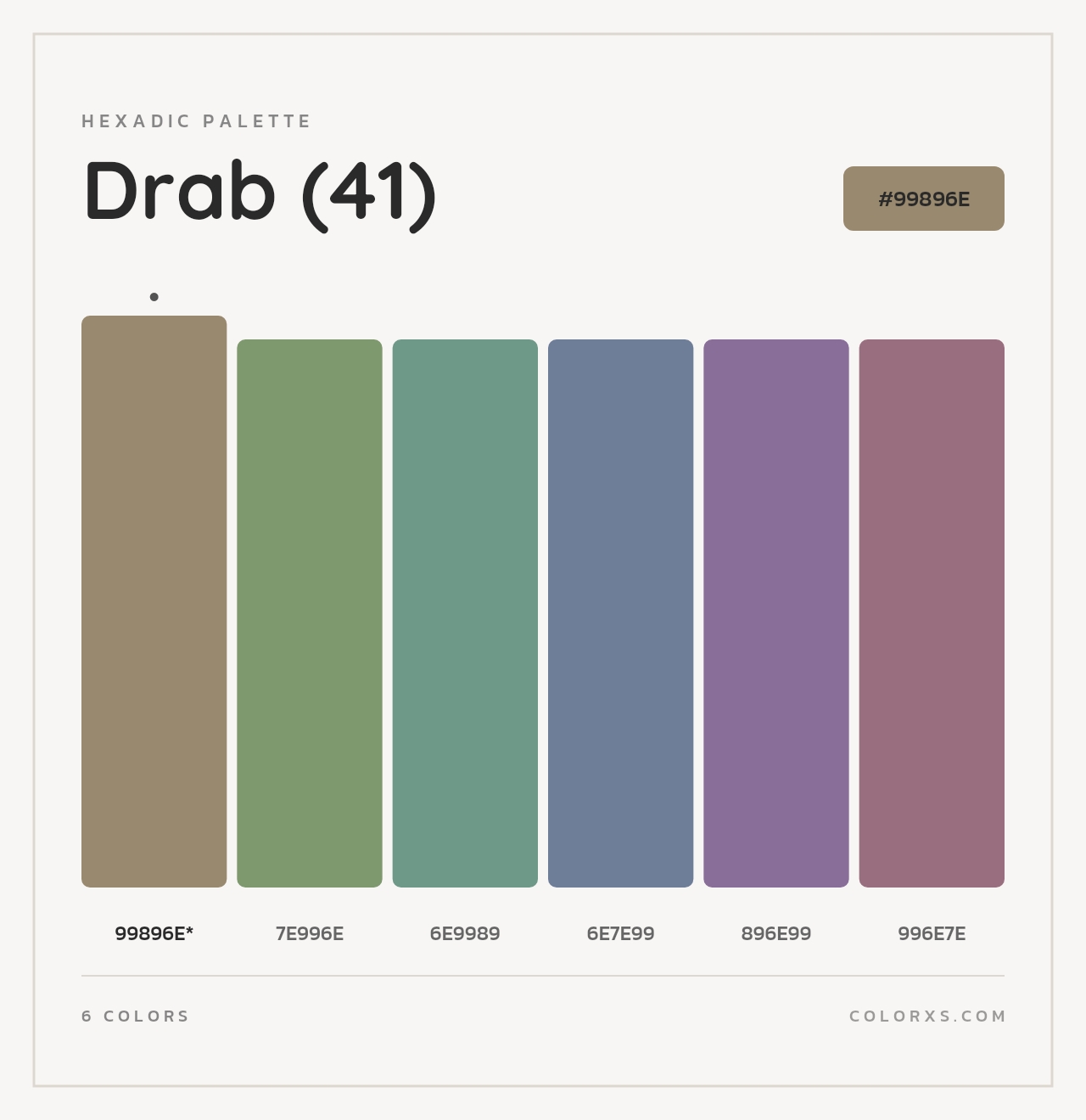 Drab (41) - Hexadic Color Palette