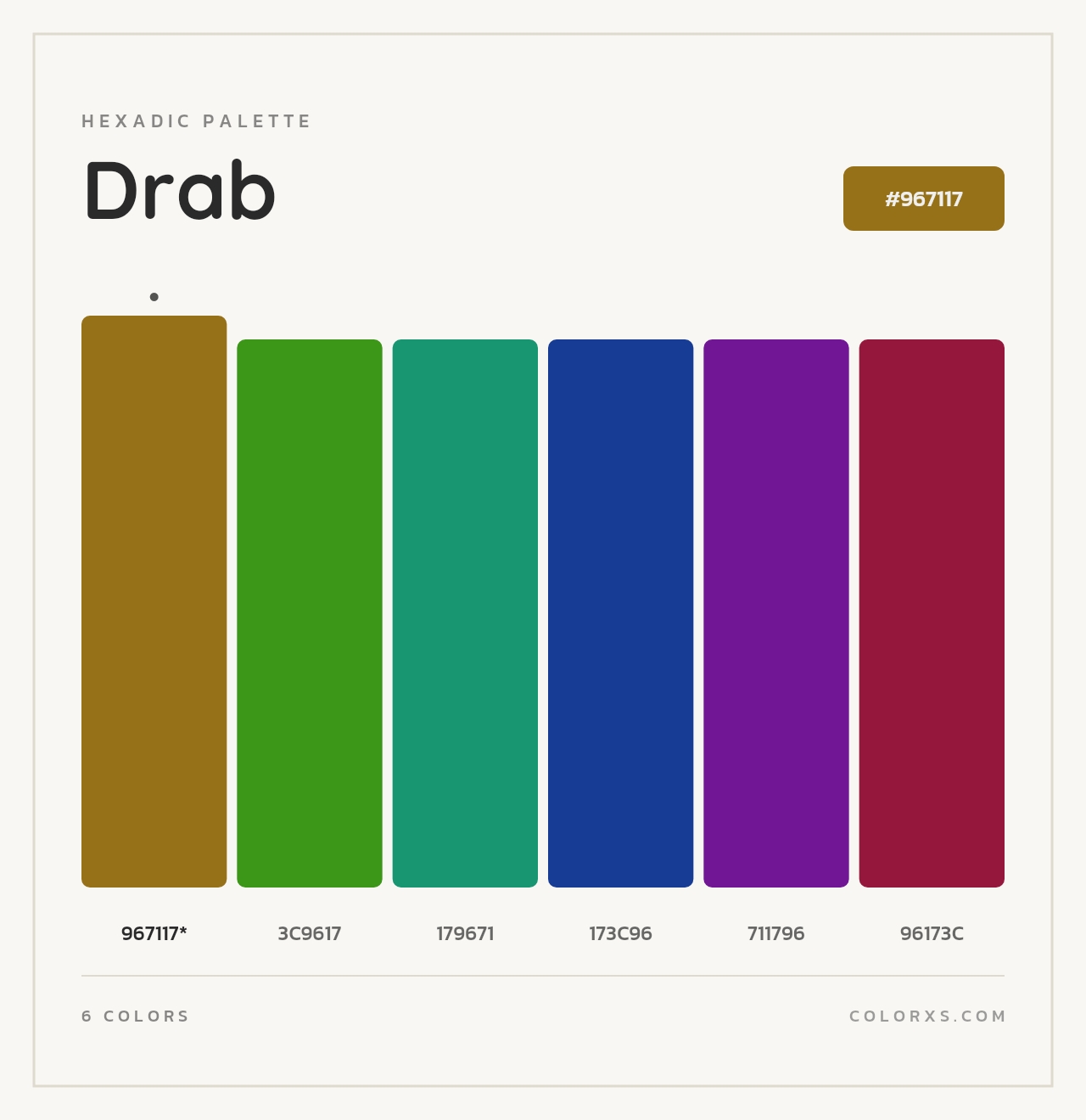 Drab - Hexadic Color Palette