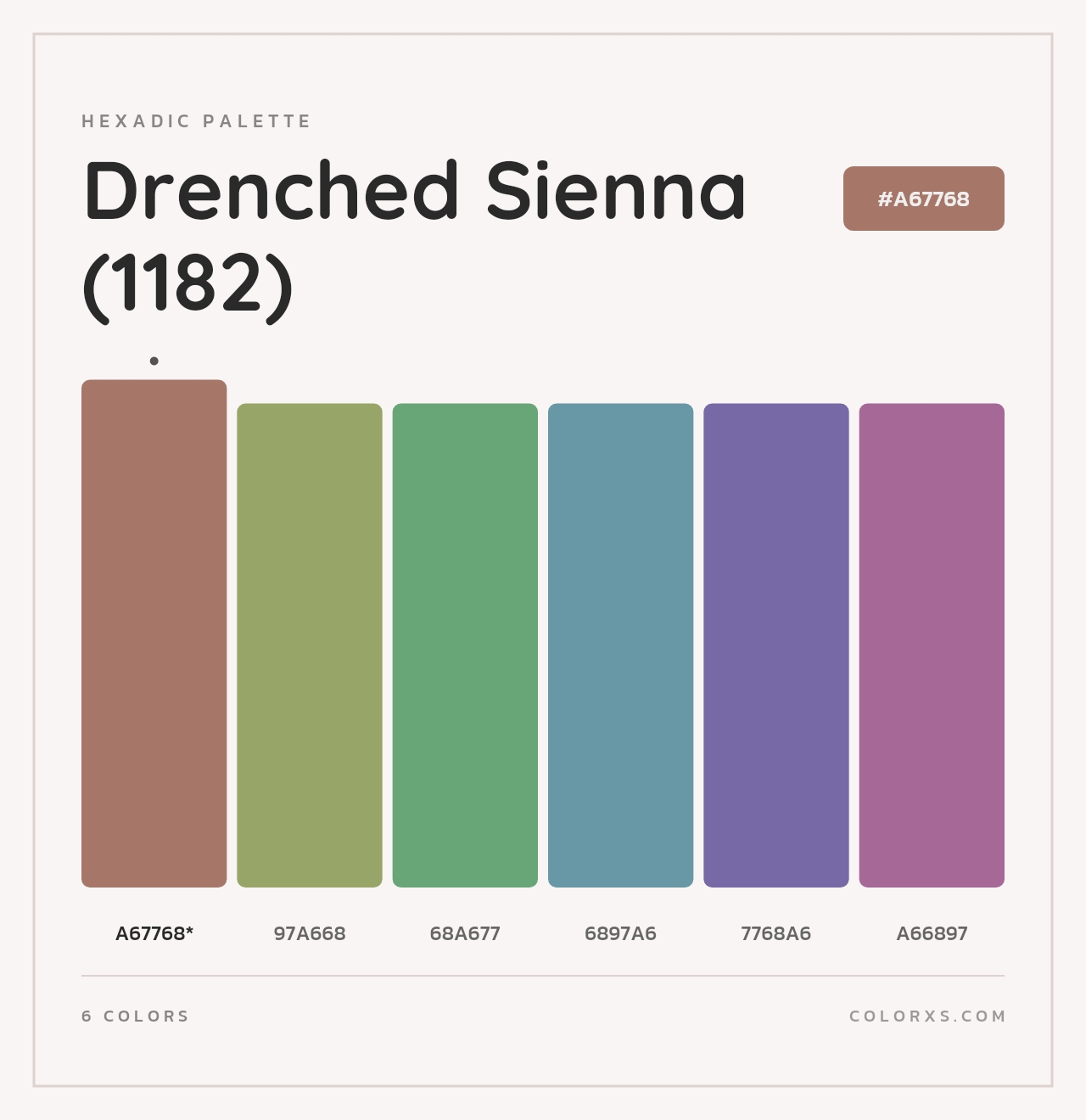 Drenched Sienna (1182) - Hexadic Color Palette