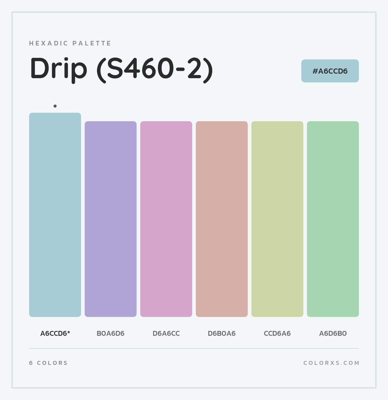 Drip (S460-2) - Hexadic Color Palette