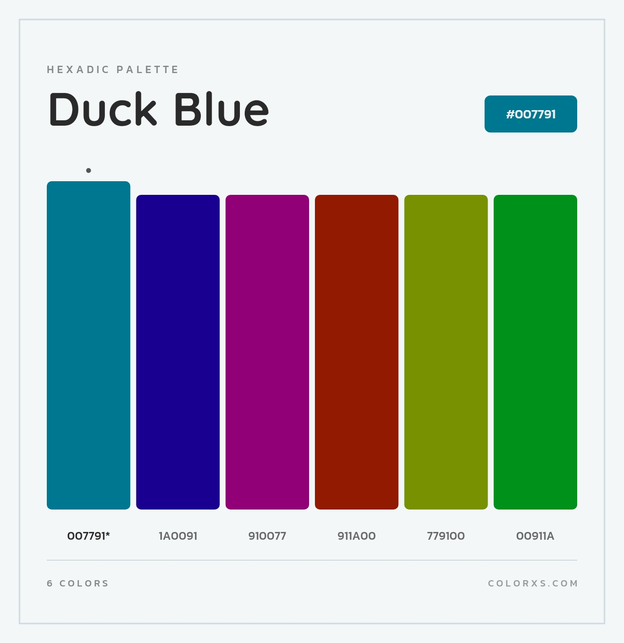 Duck Blue - Hexadic Color Palette