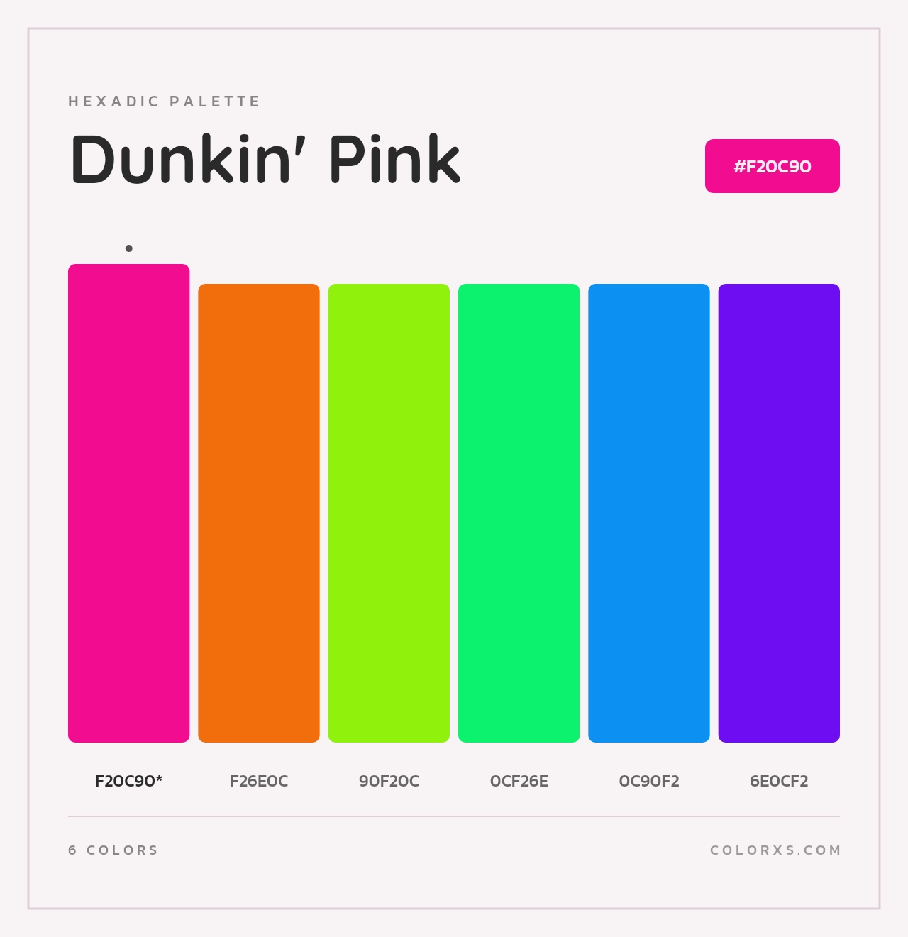 Dunkin' Pink - Hexadic Color Palette