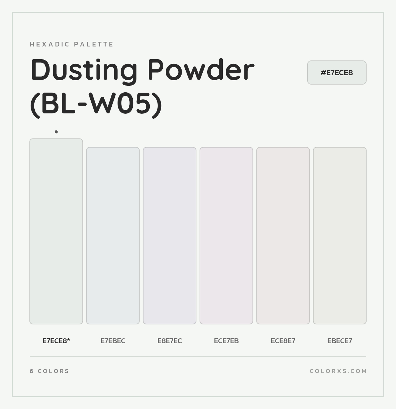 Dusting Powder (BL-W05) - Hexadic Color Palette