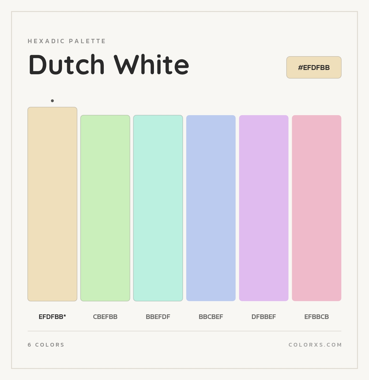 Dutch White - Hexadic Color Palette