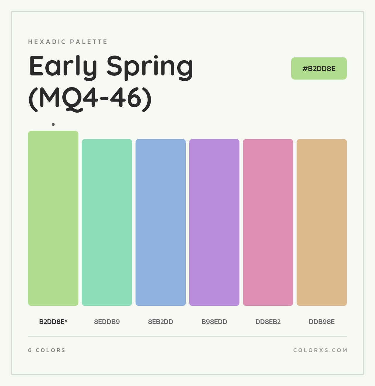Early Spring (MQ4-46) - Hexadic Color Palette