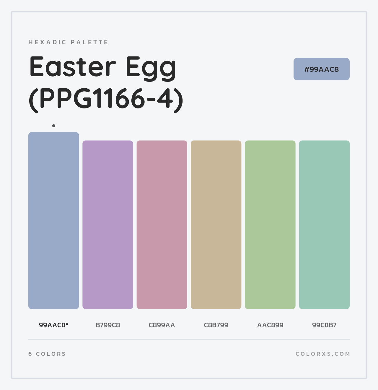 Easter Egg (PPG1166-4) - Hexadic Color Palette