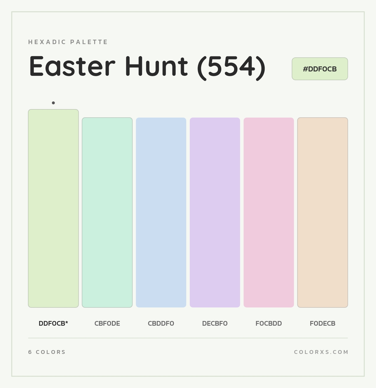 Easter Hunt (554) - Hexadic Color Palette