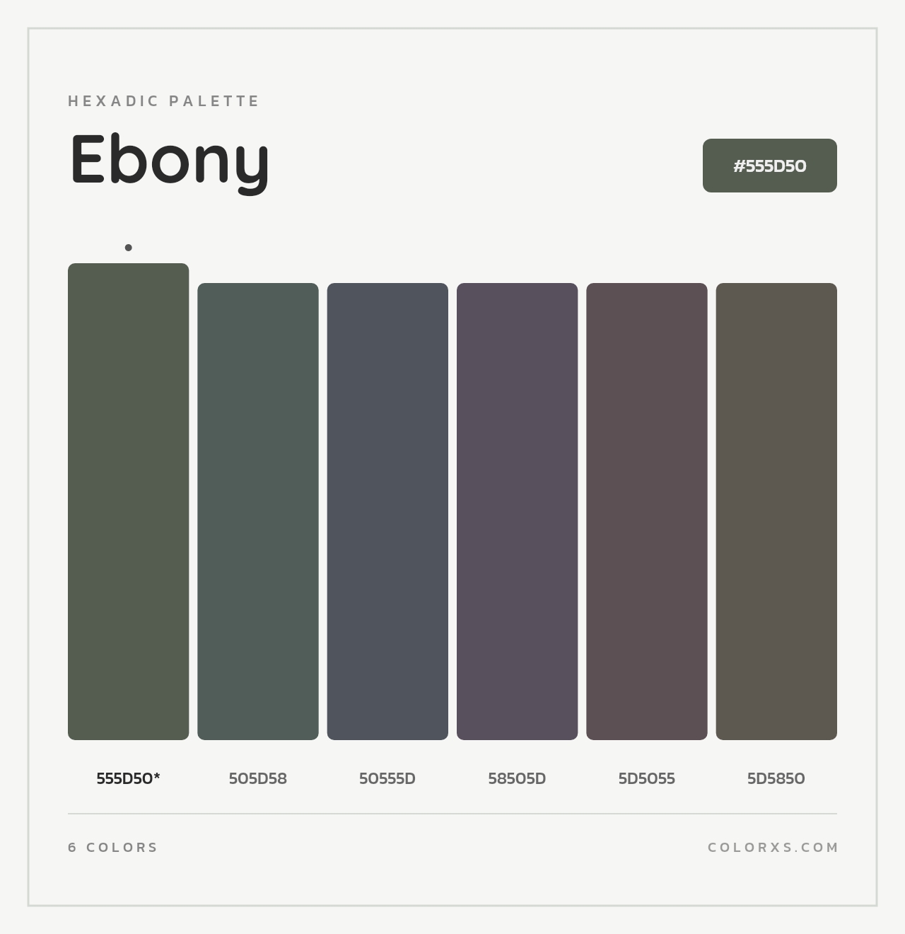 Ebony - Hexadic Color Palette