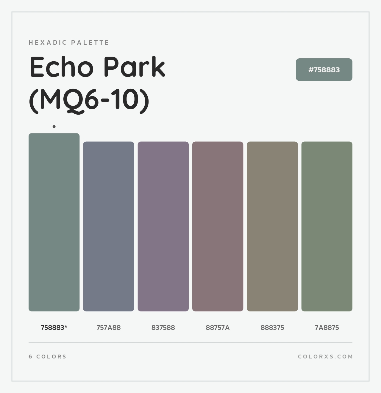 Echo Park (MQ6-10) - Hexadic Color Palette