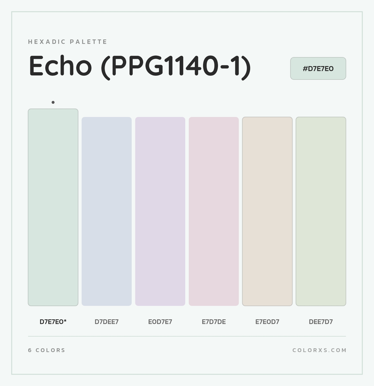 Echo (PPG1140-1) - Hexadic Color Palette