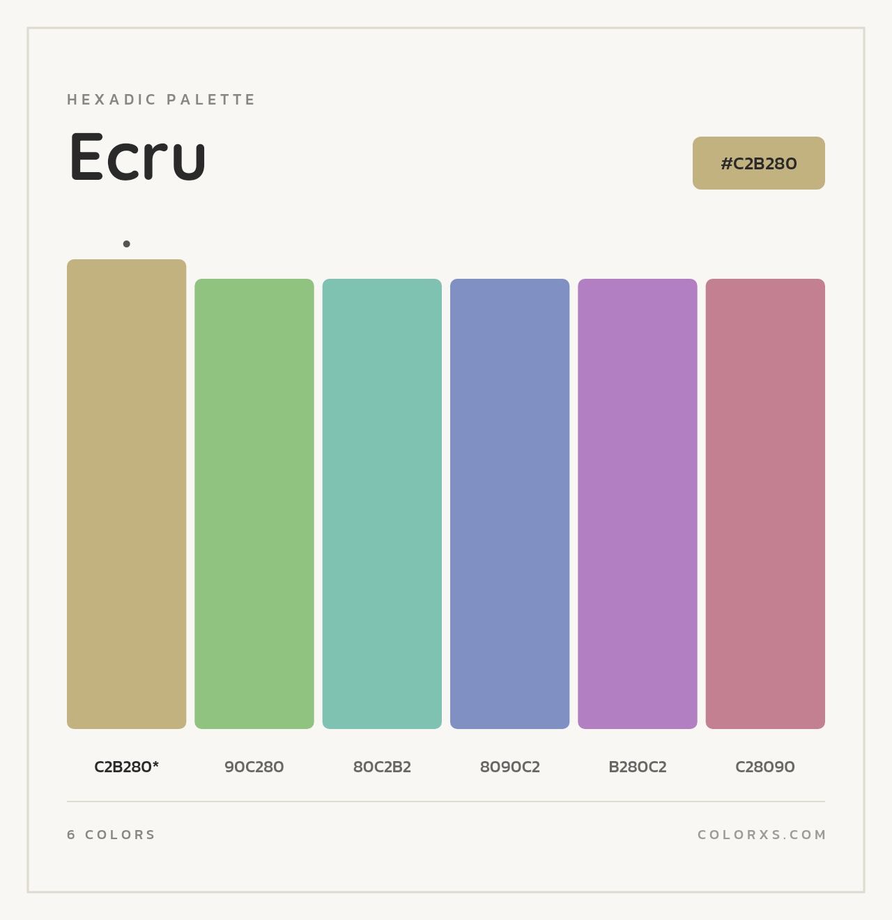 Ecru - Hexadic Color Palette