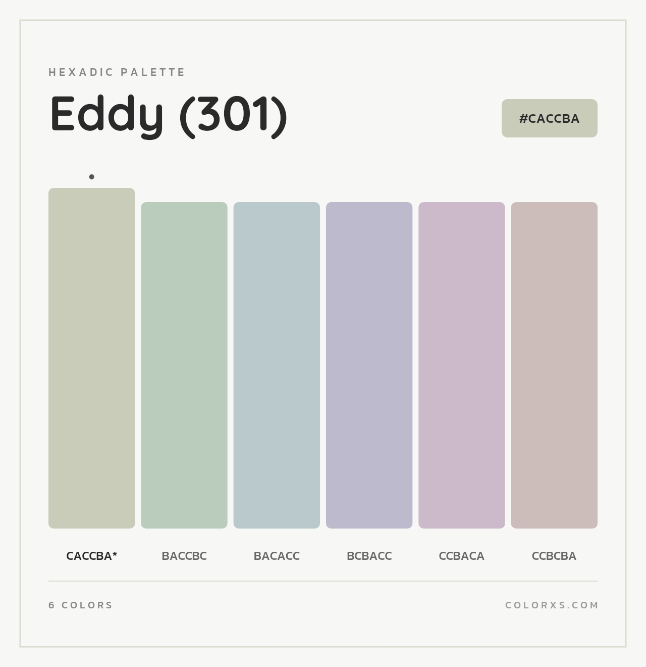 Eddy (301) - Hexadic Color Palette