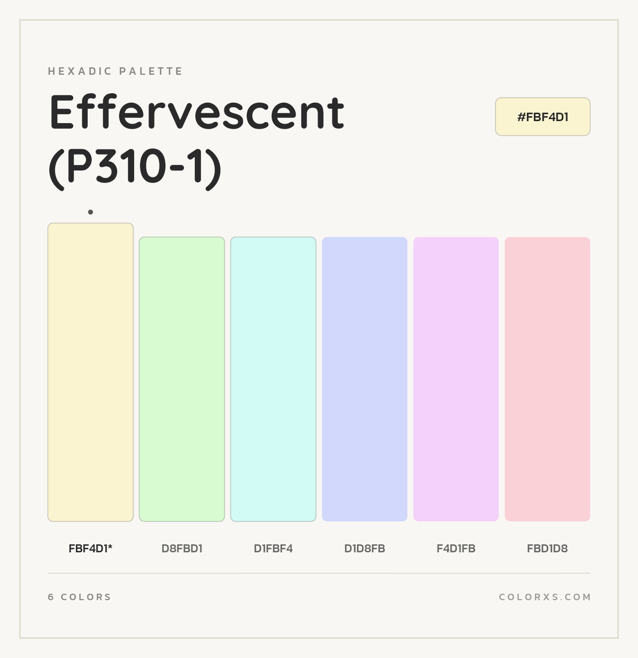 Effervescent (P310-1) - Hexadic Color Palette