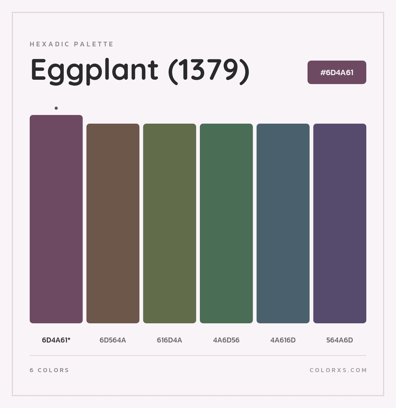 Eggplant (1379) - Hexadic Color Palette