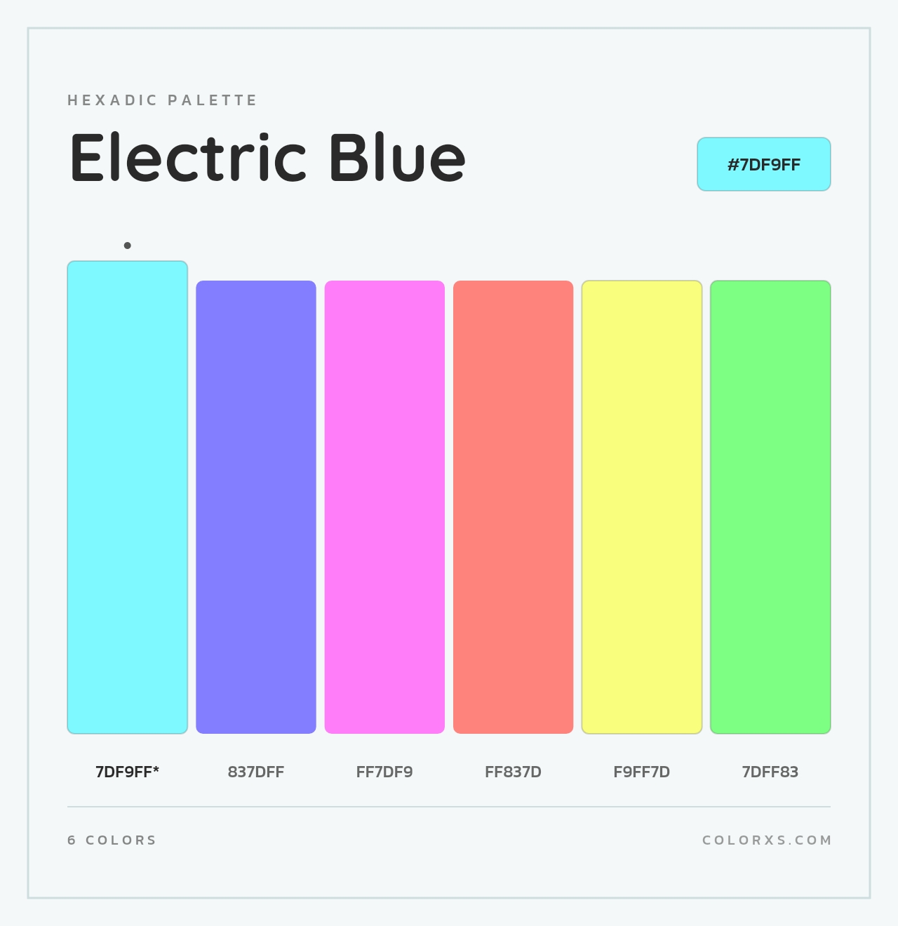 Electric Blue - Hexadic Color Palette