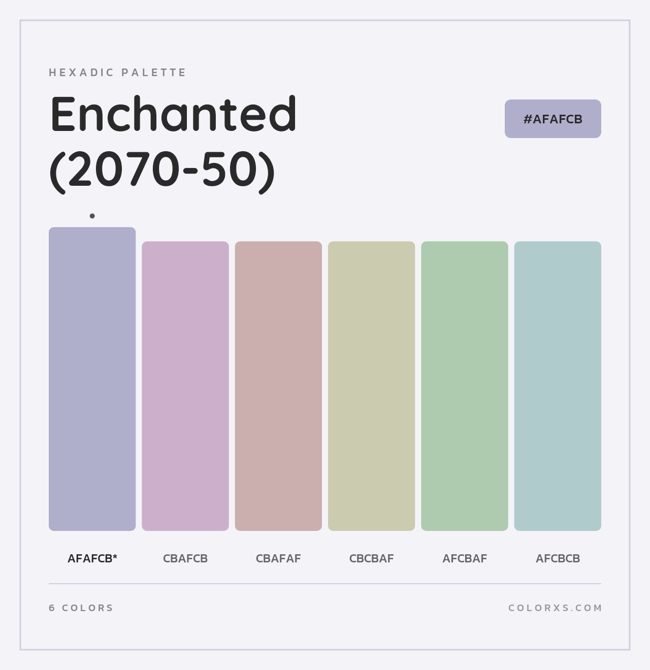 Enchanted (2070-50) - Hexadic Color Palette