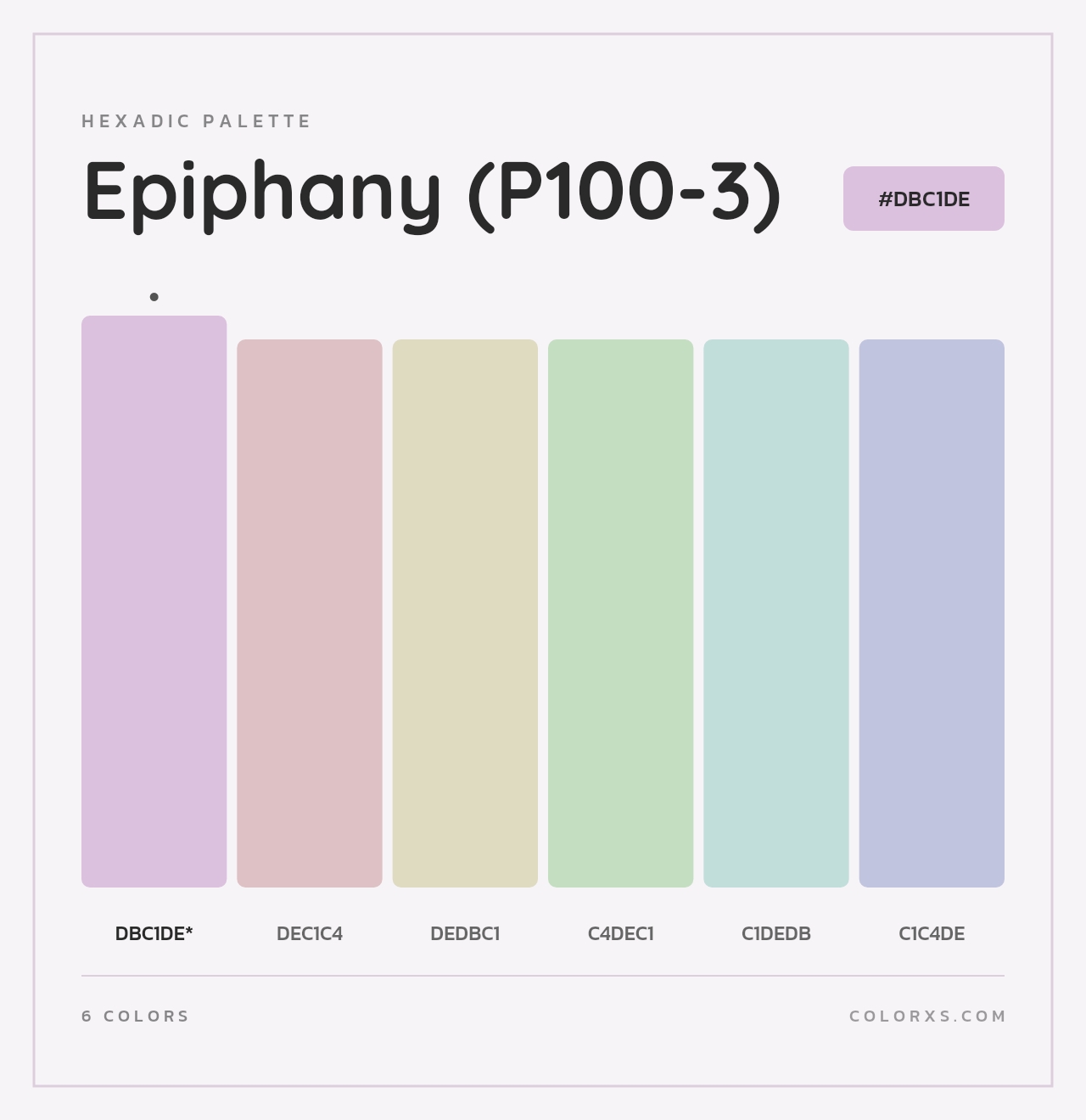 Epiphany (P100-3) - Hexadic Color Palette