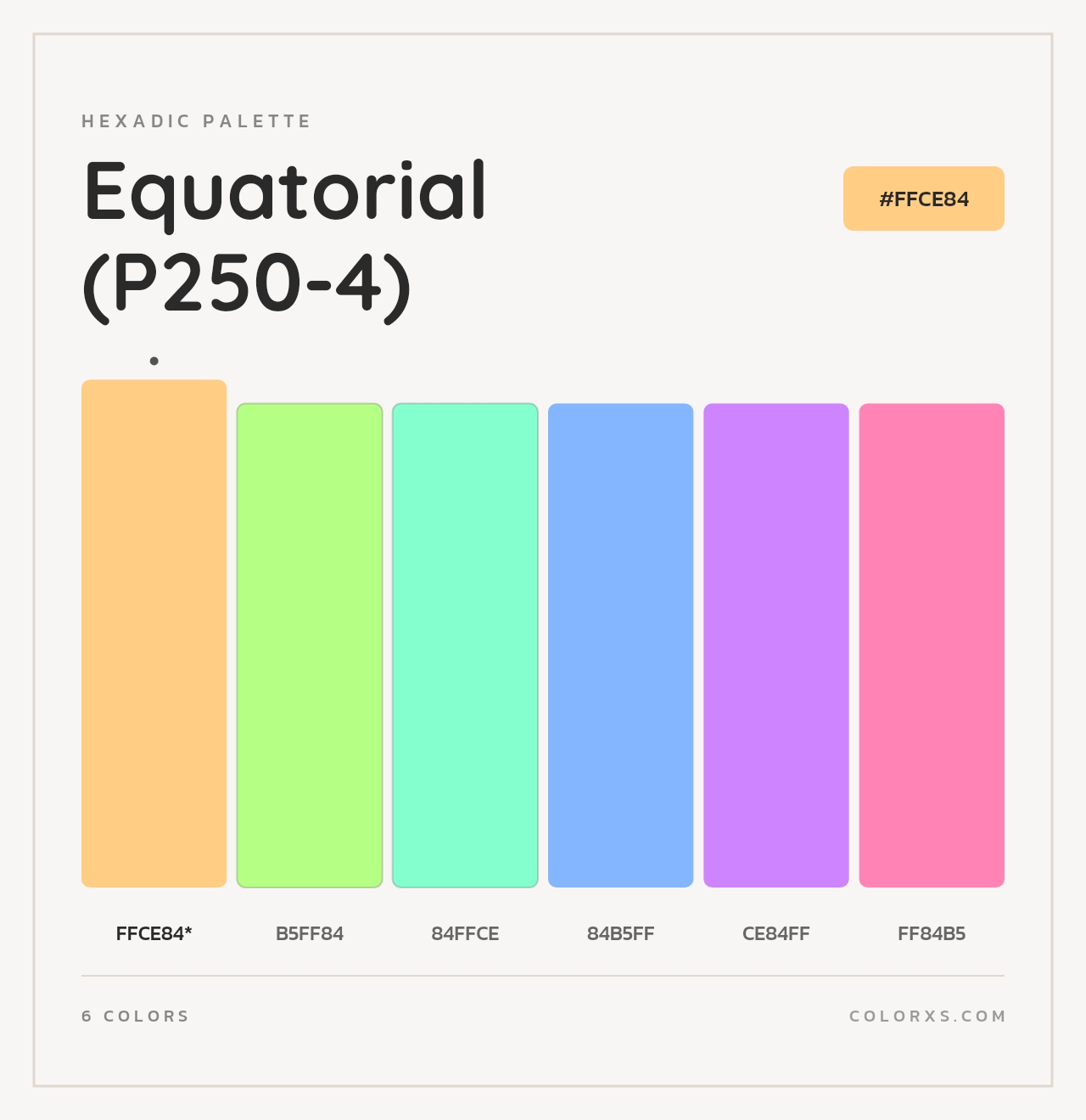 Equatorial (P250-4) - Hexadic Color Palette