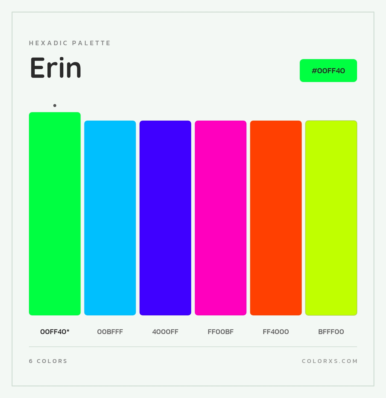 Erin - Hexadic Color Palette