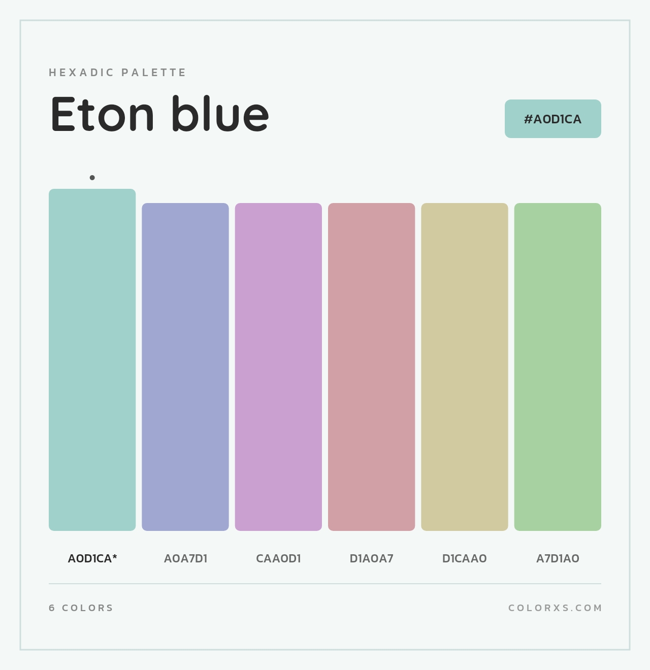 Eton blue - Hexadic Color Palette