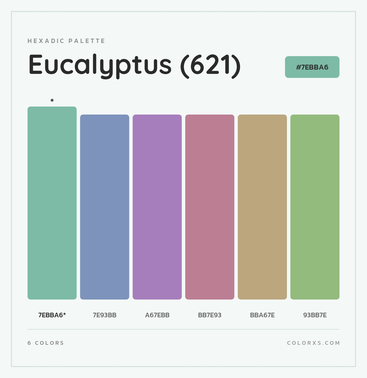 Eucalyptus (621) - Hexadic Color Palette