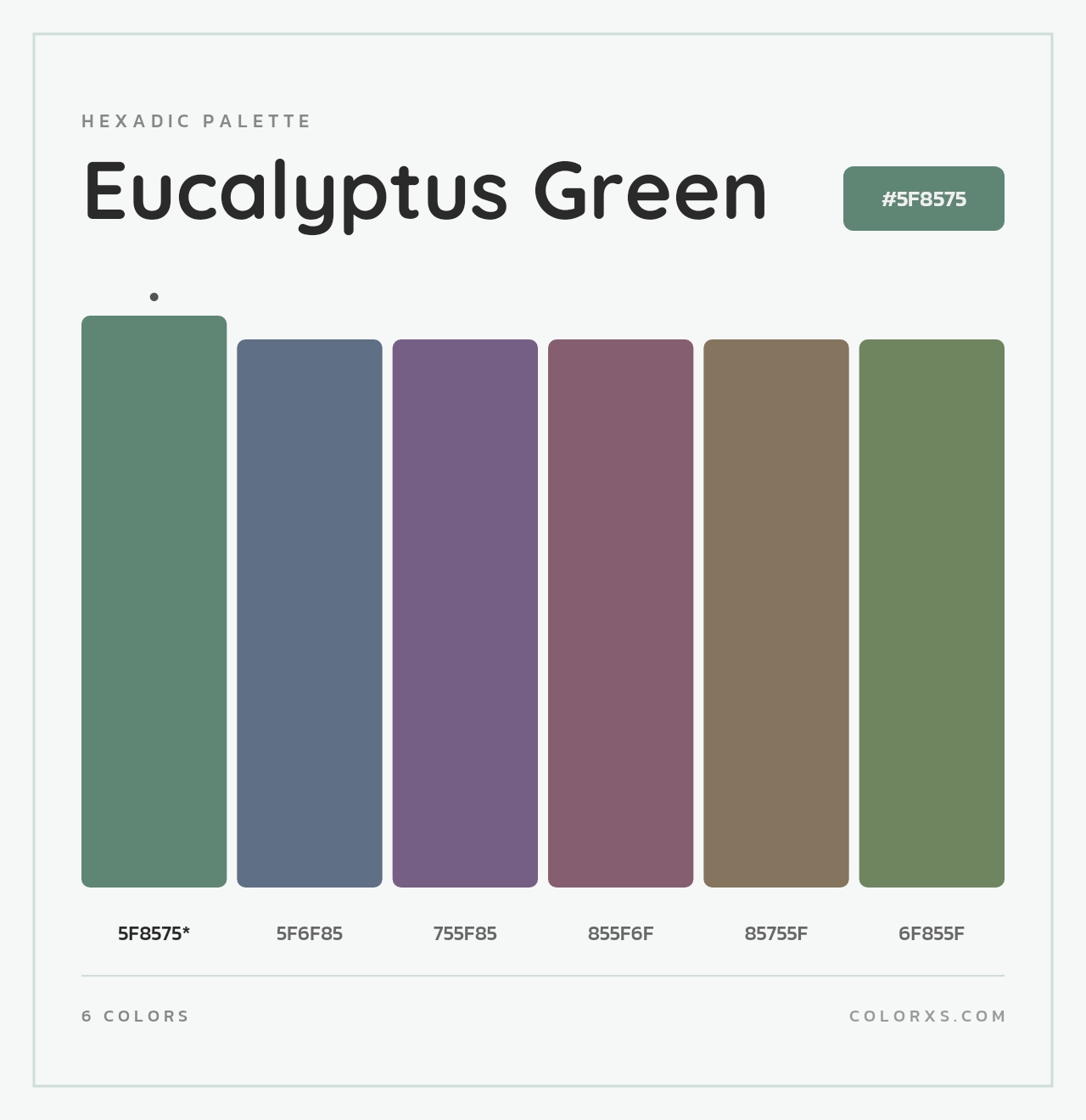 Eucalyptus Green - Hexadic Color Palette