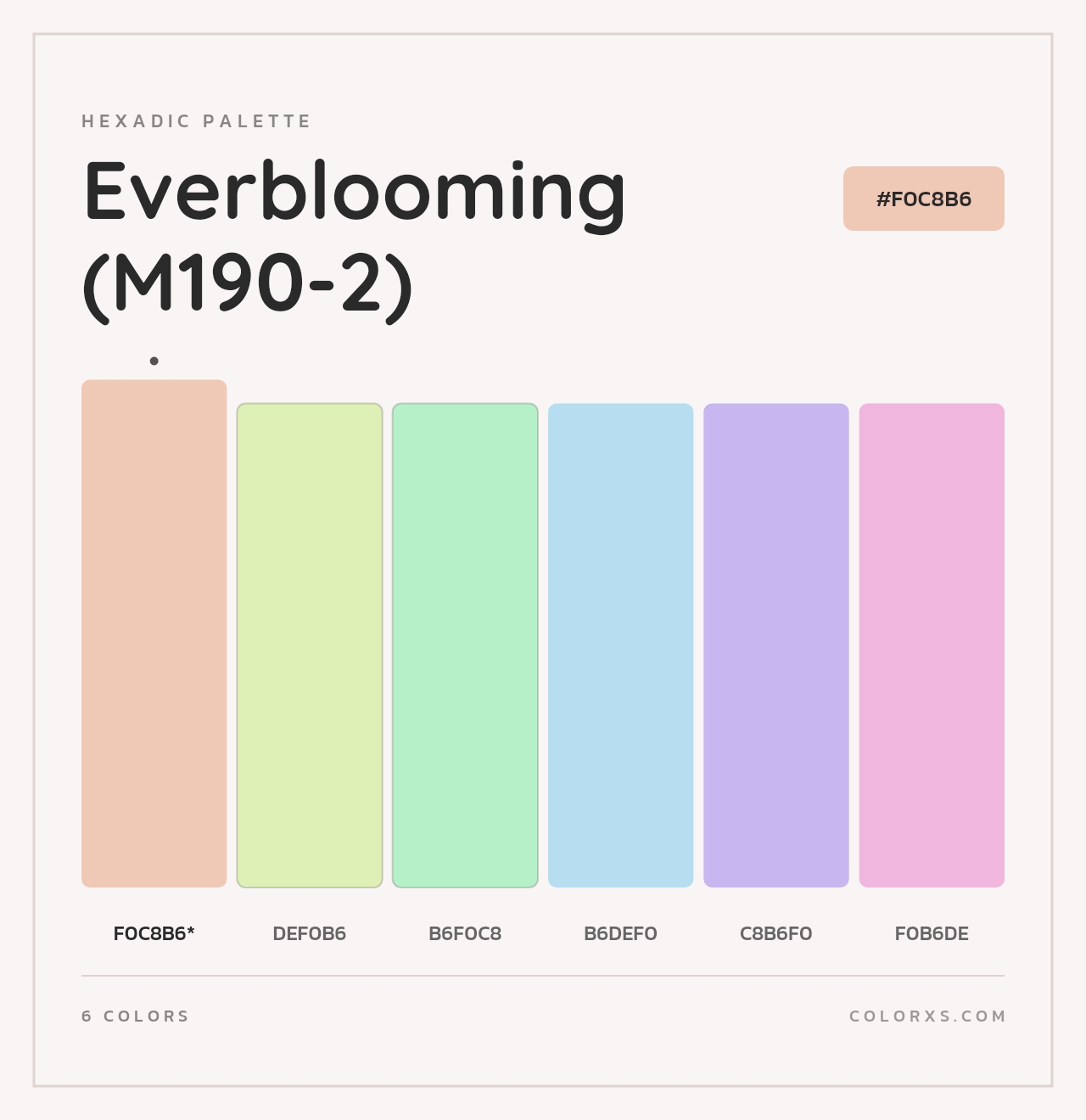 Everblooming (M190-2) - Hexadic Color Palette