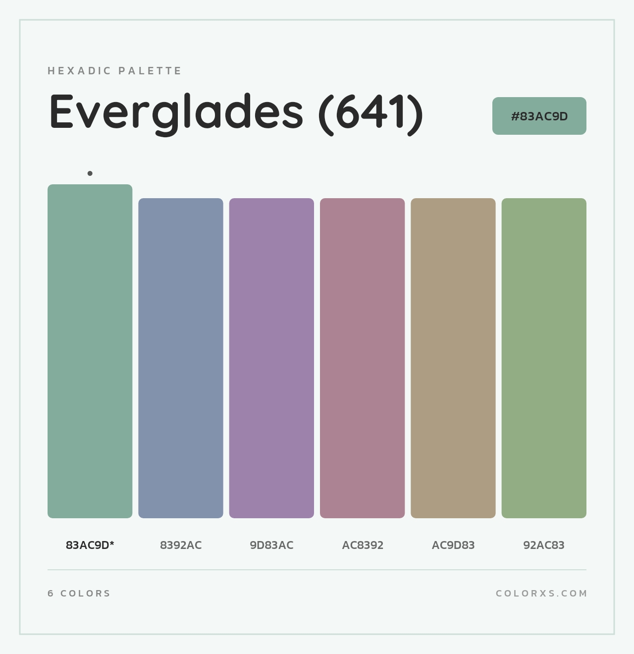 Everglades (641) - Hexadic Color Palette