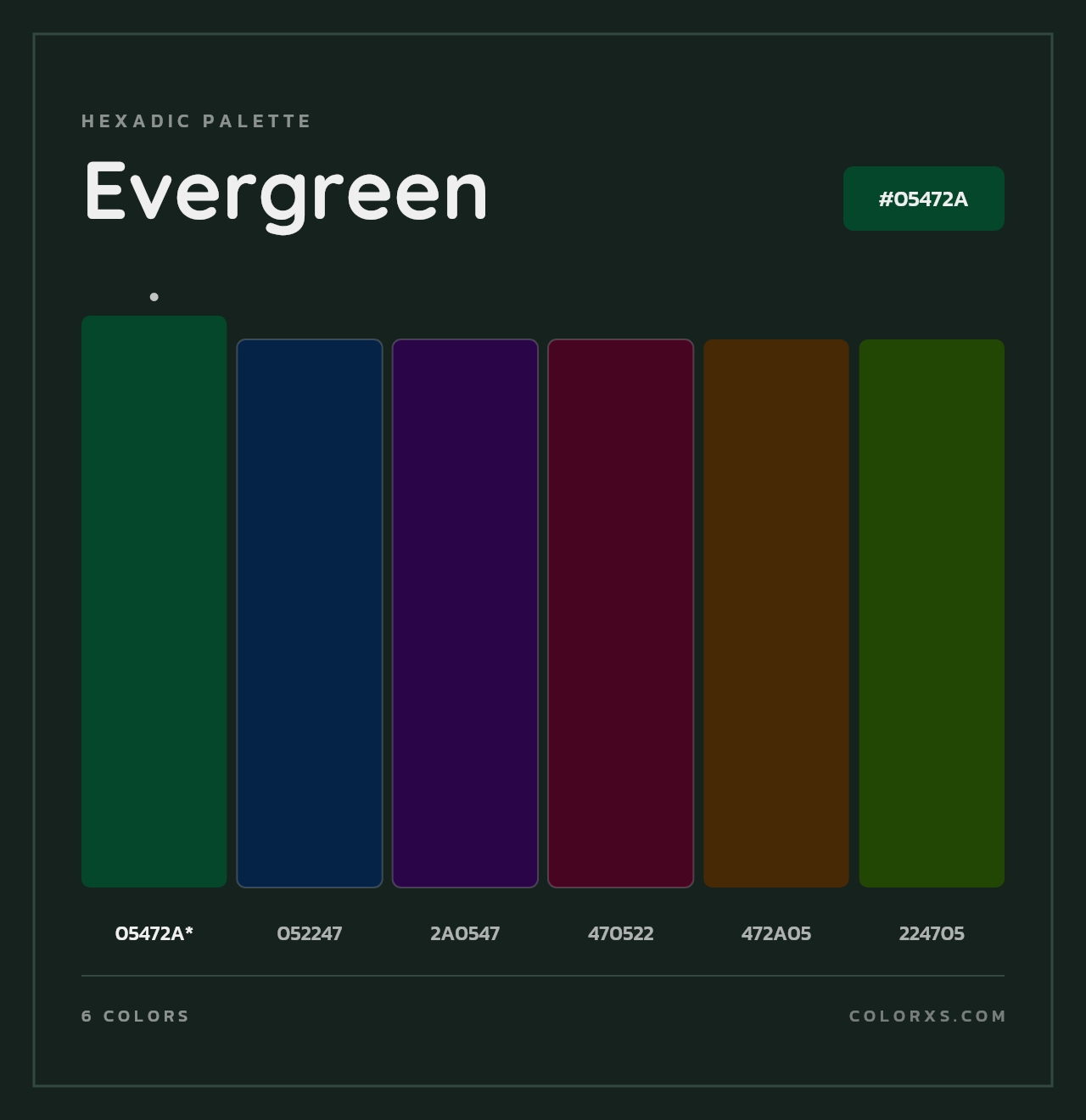 Evergreen - Hexadic Color Palette