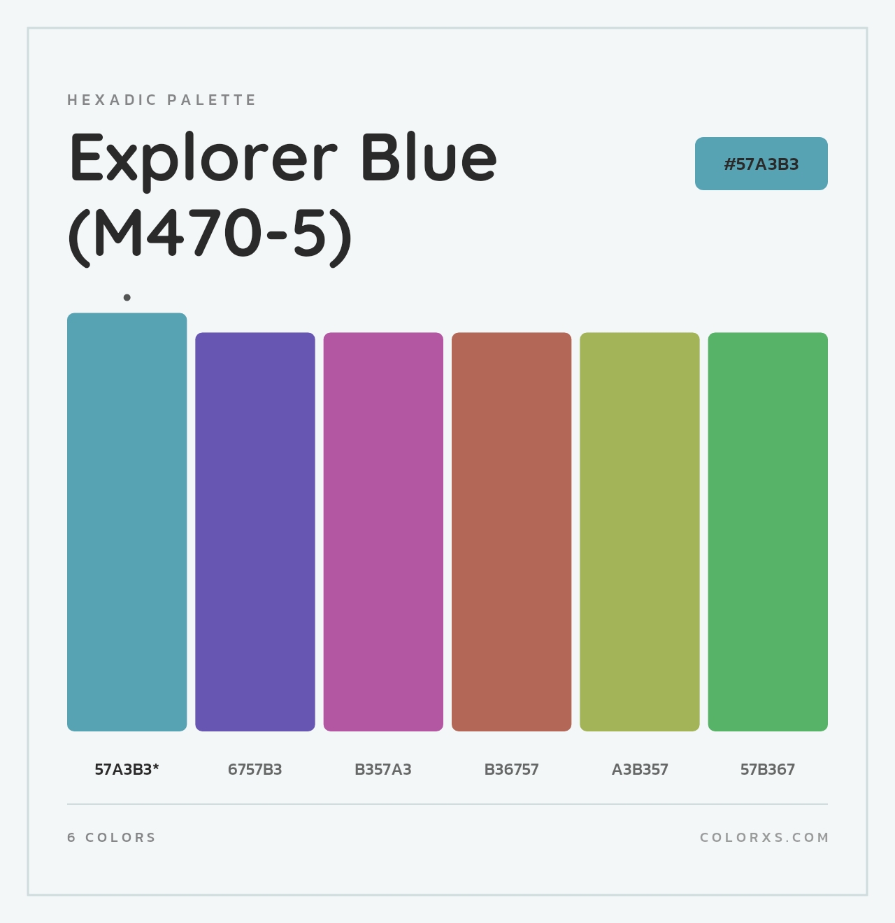 Explorer Blue (M470-5) - Hexadic Color Palette