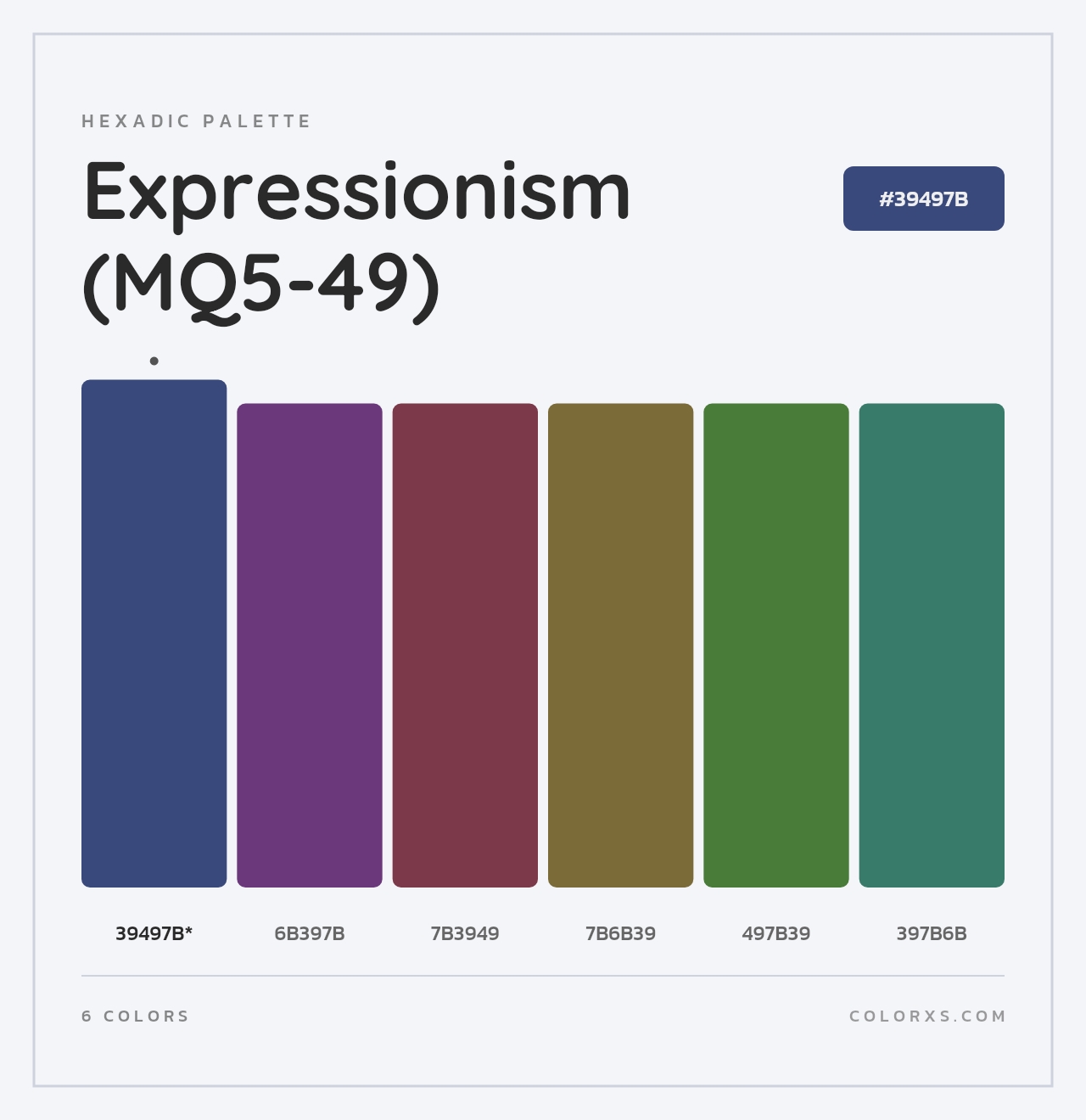 Expressionism (MQ5-49) - Hexadic Color Palette