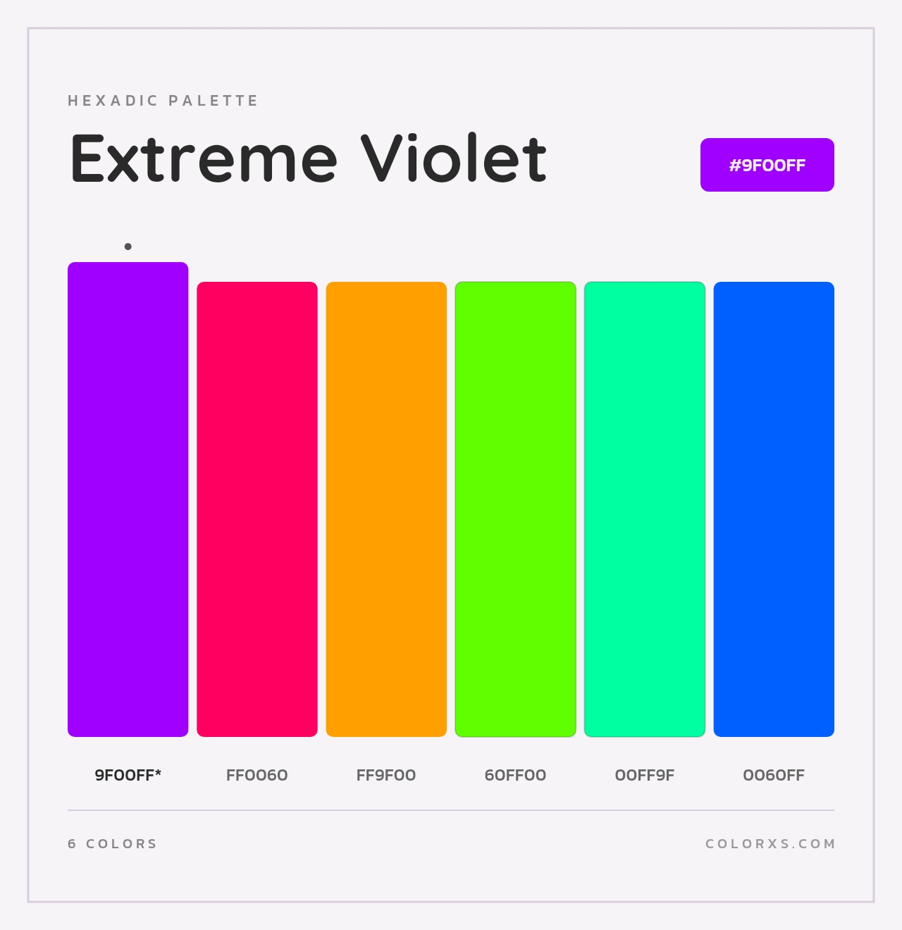 Extreme Violet - Hexadic Color Palette
