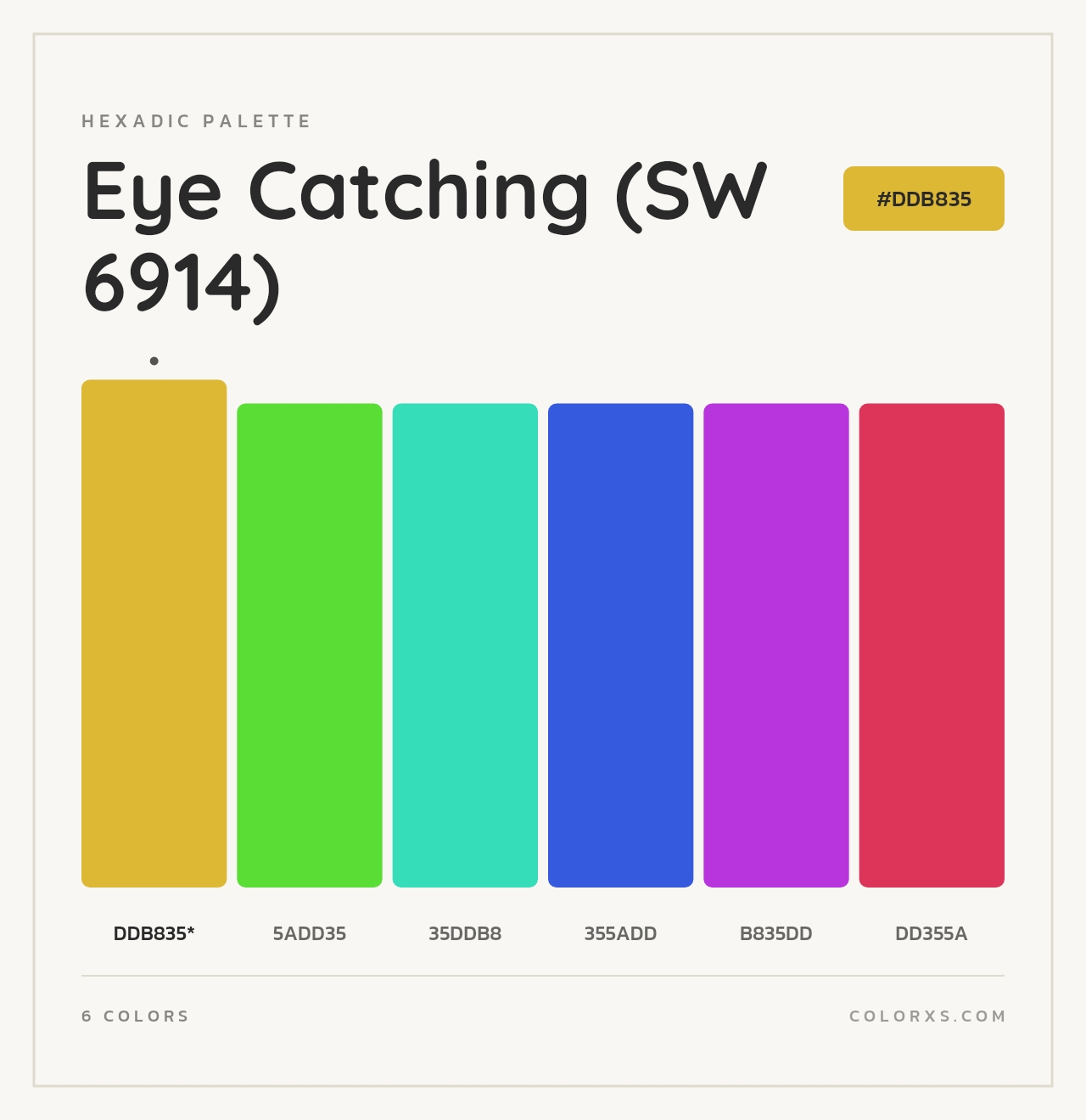 Eye Catching (SW 6914) - Hexadic Color Palette