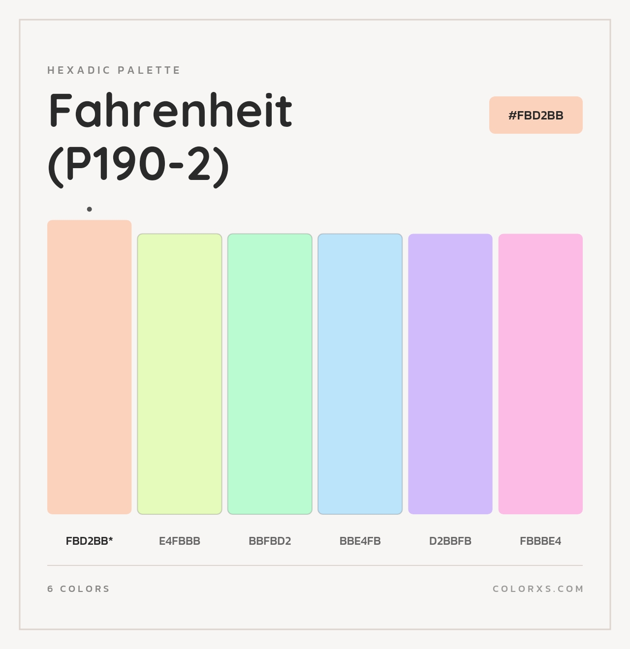Fahrenheit (P190-2) - Hexadic Color Palette