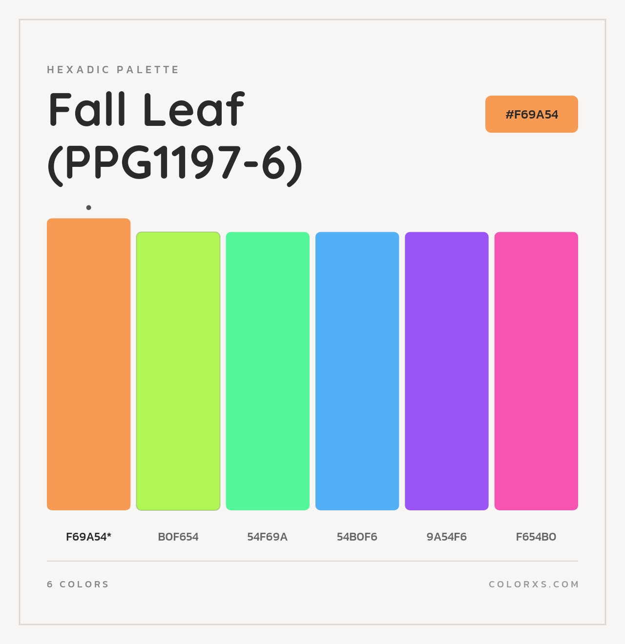 Fall Leaf (PPG1197-6) - Hexadic Color Palette