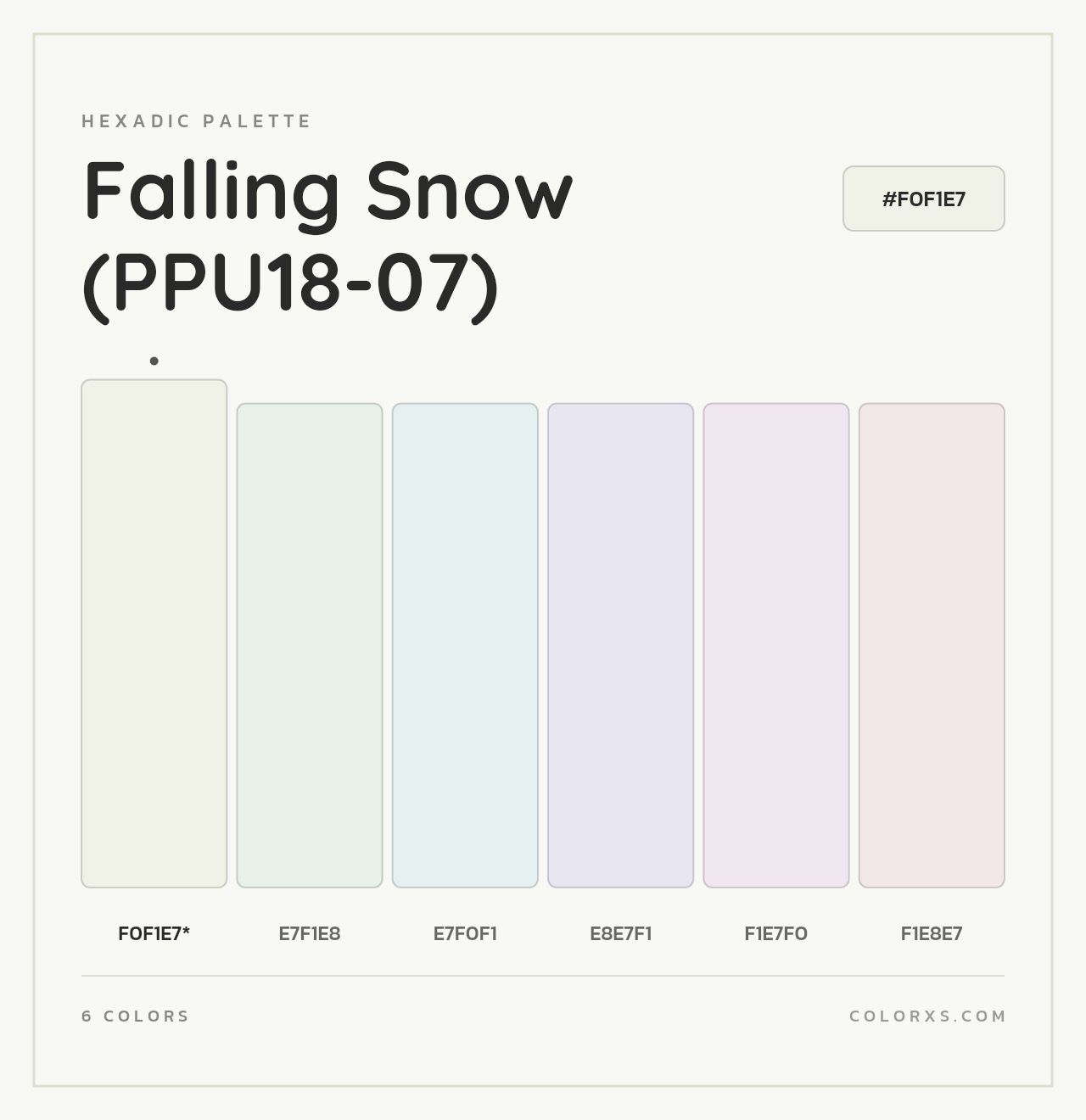 Falling Snow (PPU18-07) - Hexadic Color Palette