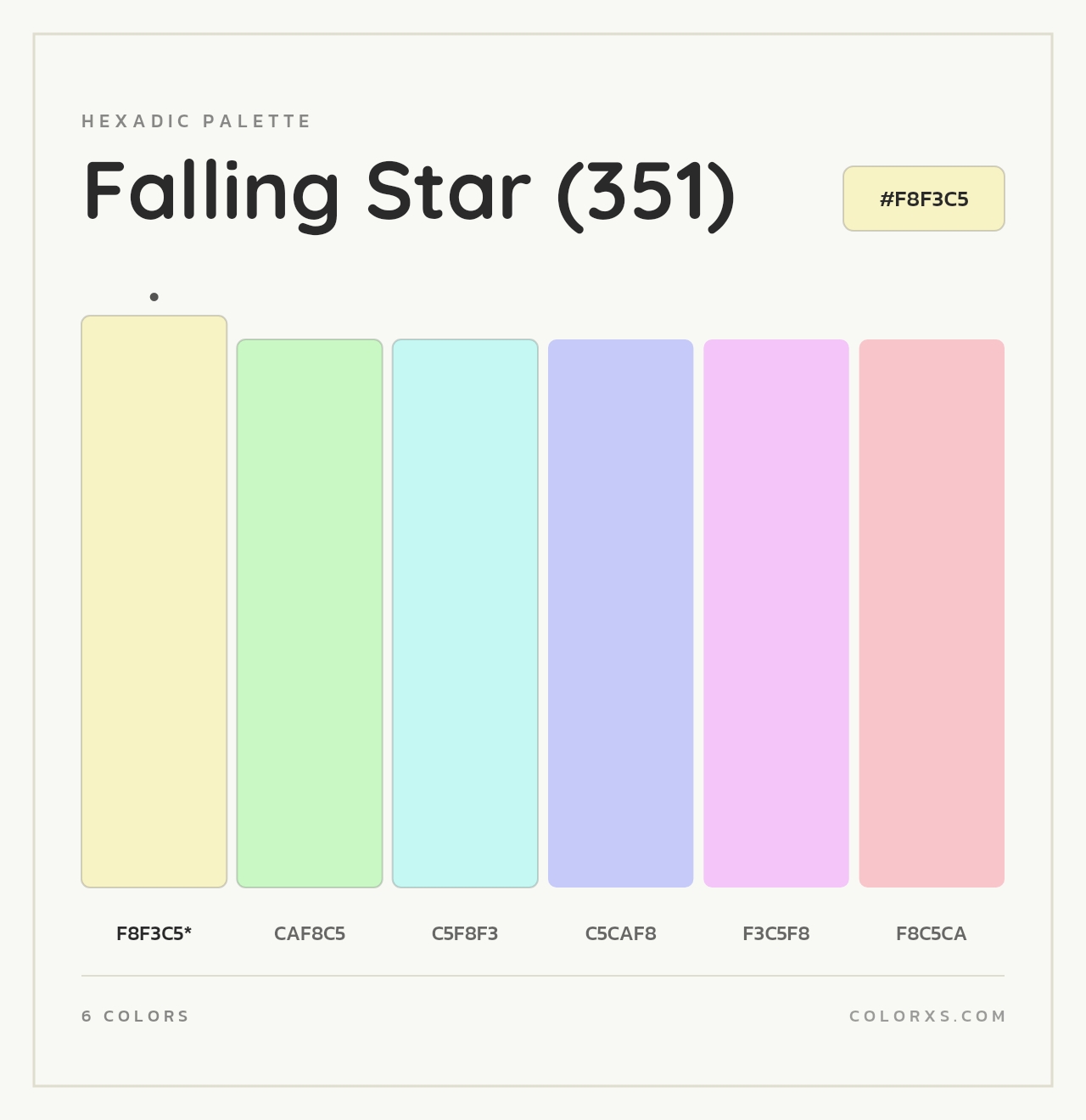 Falling Star (351) - Hexadic Color Palette