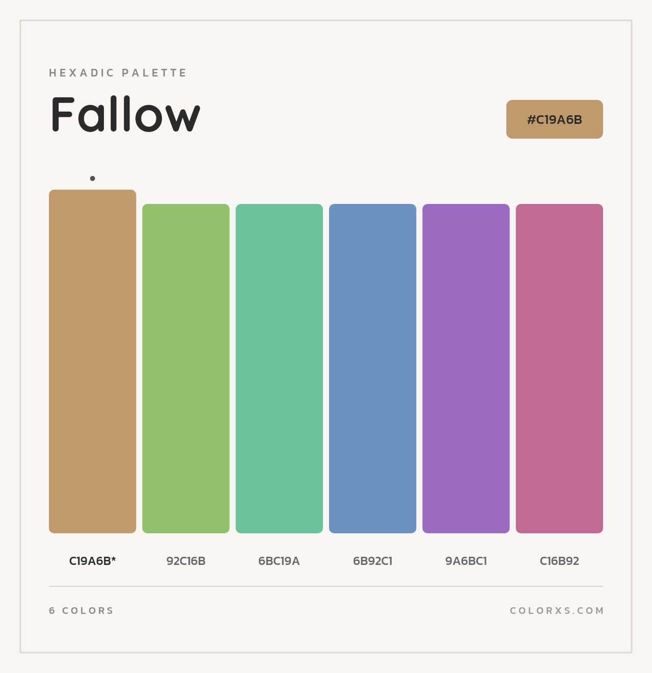 Fallow - Hexadic Color Palette