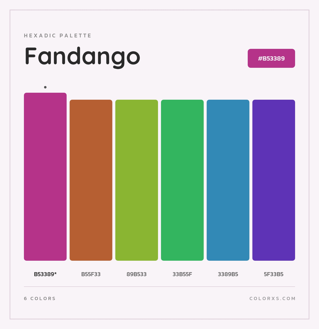 Fandango - Hexadic Color Palette