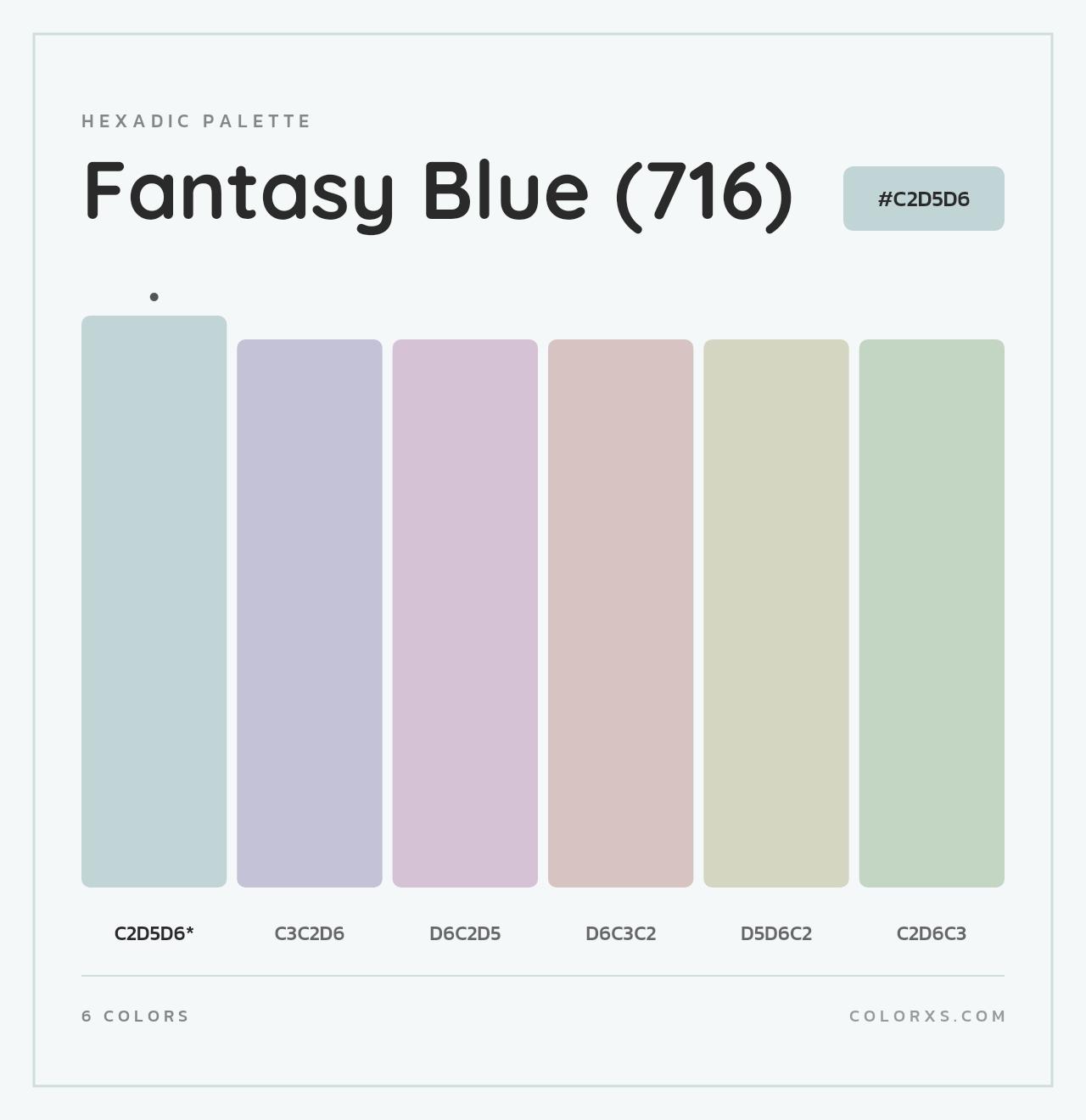 Fantasy Blue (716) - Hexadic Color Palette