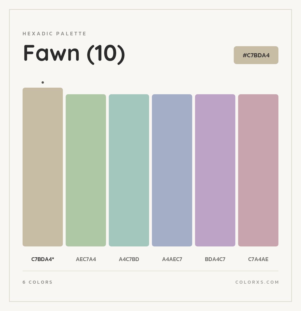 Fawn (10) - Hexadic Color Palette
